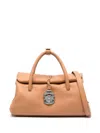 Zanellato Dotta Centauro Small Tote Bag In Leather In Neutrals