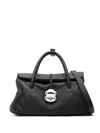 Zanellato Structured Leather Handbag With Dual Handles In Black