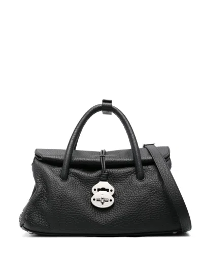 Zanellato Alma Centauro Mall Leather Handbag In Black