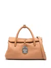 Zanellato Dotta Centauro Small Tote Bag In Leather In Brown