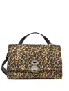 Zanellato Animal-print Leather Postman Bag In Brown