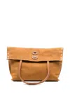 Zanellato Jones Suede Leather Tote Bag In Brown