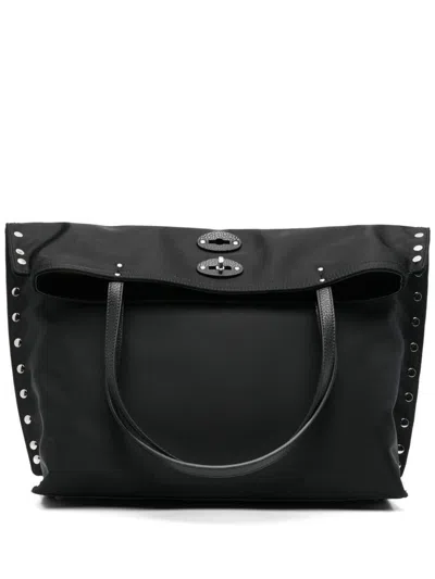 Zanellato A'spasso Medium Leather Handbag In Black