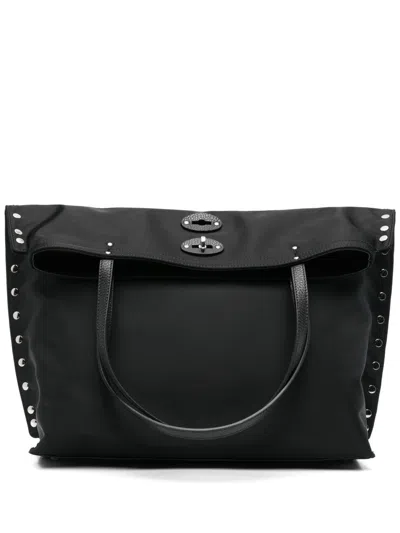Zanellato A'spasso Medium Leather Handbag In Black