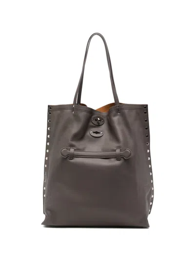 Zanellato Aspasso Saeta Medium Leather Handbag In Brown