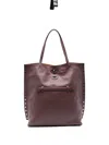Zanellato Saeta Medium Leather Tote Bag With Studded Detailing In Red