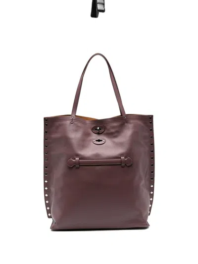 Zanellato A'spasso Saeta Medium Leather Tote Bag In Red