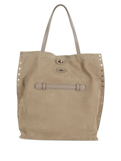 ZANELLATO A'SPASSO STUD-EMBELLISHED TOTE BAG