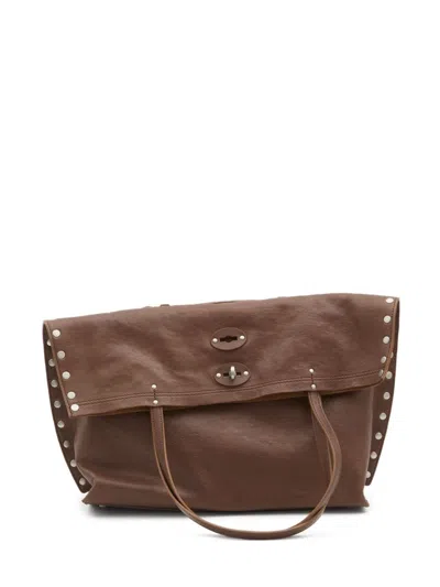 ZANELLATO ZANELLATO A'SPASSO TABACCO MEDIUM LEATHER HANDBAG