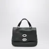 Zanellato Small Postina Smooth Leather Shoulder Bag In Black