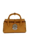 Zanellato Dotta Small Tote Bag In Grained Texture Leather In Orange