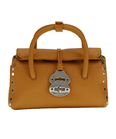 Zanellato Baby Dotta Studded Tote Bag In Brown