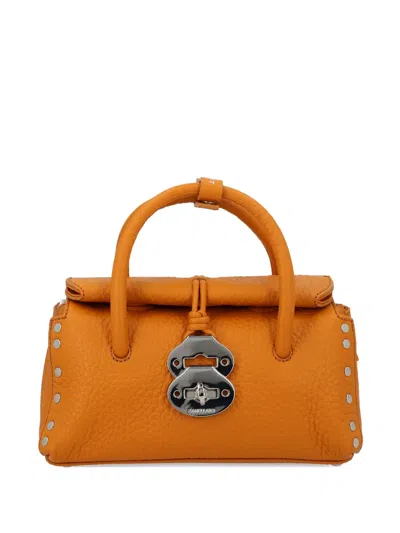 Zanellato Baby Dotta Studded Tote Bag In Orange