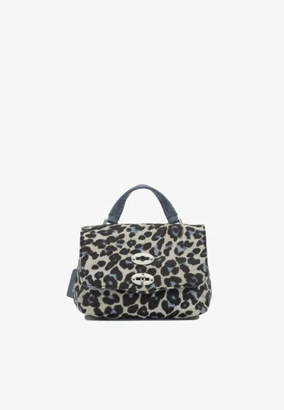 Zanellato Baby Postina Animal Print Top Handle Bag In White