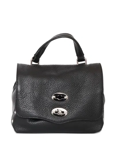 Zanellato Baby Postina Daily Leather Shoulder Bag In Black