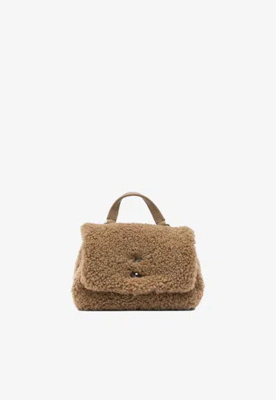 Zanellato Baby Postina Dolly Faux Fur Top Handle Bag In Brown