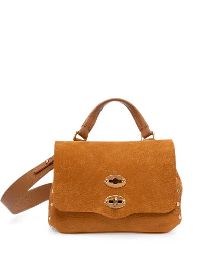 Zanellato Baby Postina Jones Stud-embellished Handbag In Brown