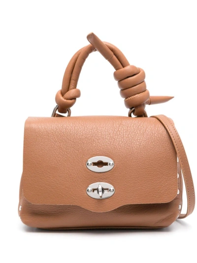 Zanellato Baby Postina Leather Handbag In Beige