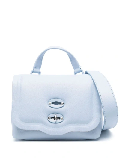 Zanellato Baby Postina Leather Handbag In Blue