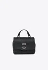 Zanellato Baby Postina Leather Top Handle Bag In Black
