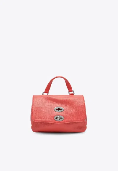 Zanellato Baby Postina Leather Top Handle Bag In Red