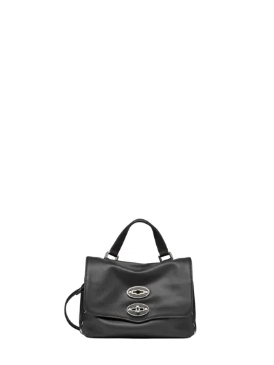Zanellato Baby Postina Messenger Bag In Tumbled Leather In Blue