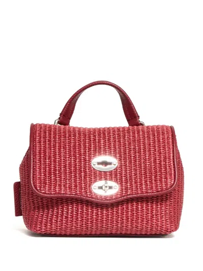 Zanellato Baby Postina® Raffia Tote Bag In Red
