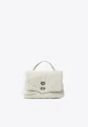 Zanellato Baby Postina Shearling Top Handle Bag In White