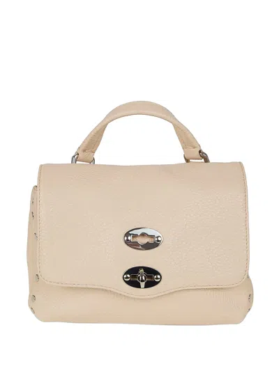 Zanellato Baby Postina Stud-embellished Cross-body Bag In Nude