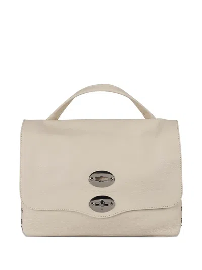 Zanellato Baby Postina® Stud-embellished Top-handle Tote Bag In White