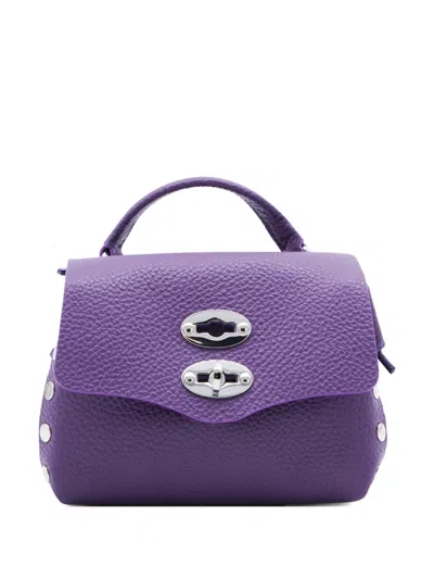 Zanellato Baby Postina Studded-embellished Tote Bag In Purple