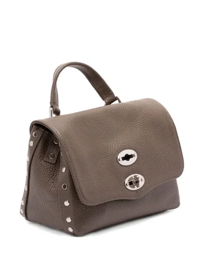 Zanellato Baby Postina Studded Tote Bag In Brown
