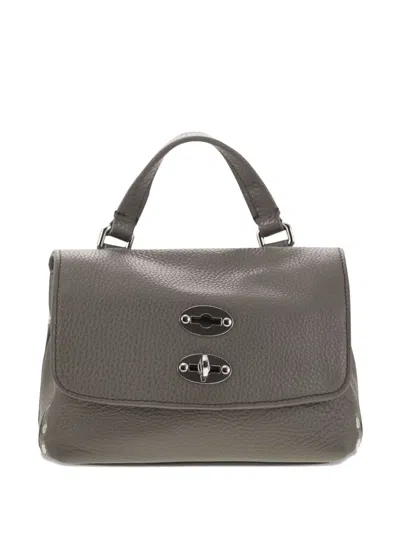 Zanellato Baby Postina Studded Tote Bag In Gray