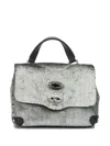Zanellato Baby Postina Twist Lock Shoulder Bag In Silver