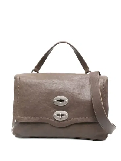 Zanellato Baby Postina Tabacco Leather Tote Bag In Brown