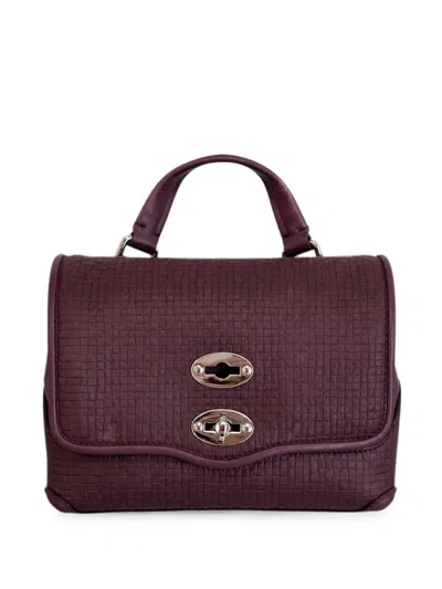 Zanellato Baby Postina Textured-leather Tote Bag In Purple