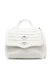 Zanellato Postina Baby Leather Handbag In White