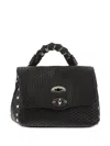 Zanellato Baby Postina® Venissa Woven Studded Tote Bag In Black