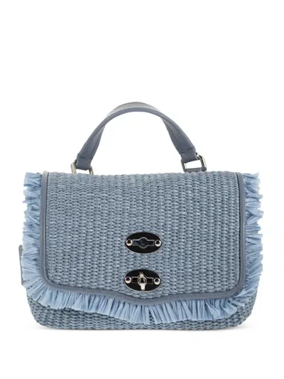 Zanellato Postina Vimini Baby Shoulder Bag Dustbag In Blue