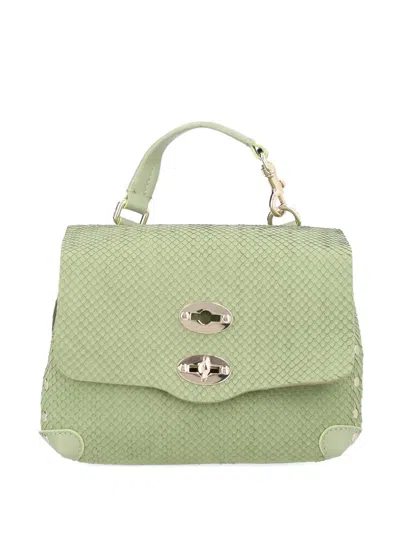 Zanellato Baby Turn-lock Studded Tote Bag In Green