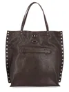 Zanellato Shoulder Bag With Studded Accents And Dual Handles In Brown