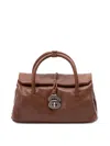 Zanellato Small Dotta In Hammered Leather Bags In Brown