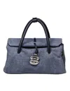 Zanellato Bag Dotta Canvas Genova S Color Denim In Denim Blue