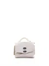 Zanellato Postina Saeta Baby Leather Handbag In Metallic