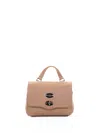 Zanellato Postina Daily Baby Leather Handbag With Shoulder Strap