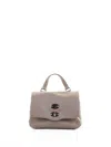 Zanellato Postina Daily Baby Leather Handbag With Shoulder Strap