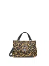 Zanellato Tokyo Baby Animalier Leather Tucked Postman Bag In Animal Print