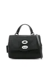 Zanellato Navy Blue Baby Postina Satchel In Black