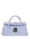 Zanellato Double Handle Shoulder Bag In Blue Salento