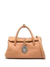 Zanellato Dotta Centauro Small Tote Bag In Leather In Brown